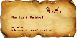 Martini Amábel névjegykártya